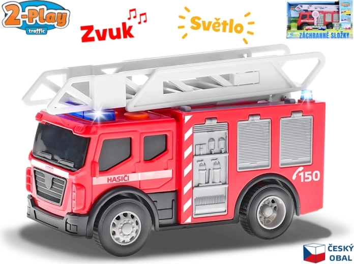 2-Play tuletõrjeauto – valgus- ja heliefektidega 14 cm
