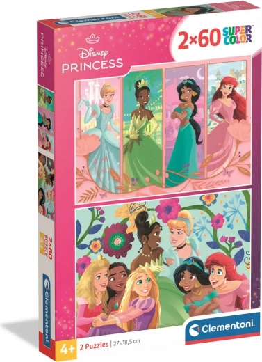 Clementoni pusle Disney printsessid 2 × 60 tükki