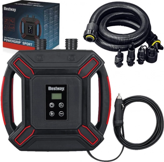 Bestway kõrgsurve elektripump autosse LCD-ekraani ja 4 adapteriga