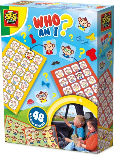 Travel game Guess Who I Am? with window stickers