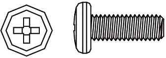 Jamara ristpeakruvi poolümara peaga M3 × 12 mm – 1 tk