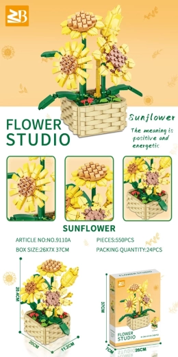 Sunflower Flower Building Set 550 pieces