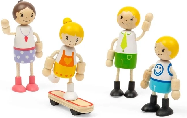 Perekomplekt: 4 figuuri, kaasa arvatud rula