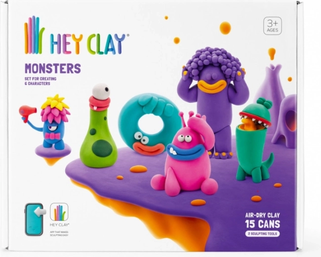 Hey Clay Monsters – laste vahtplastiliini komplekt