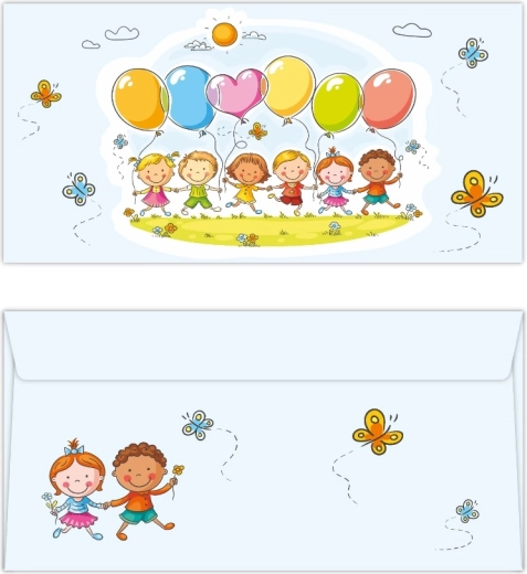 Colorful DL Envelope for Children