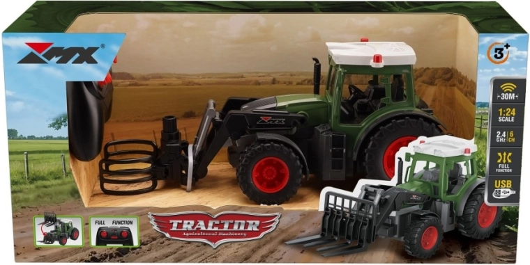 RC Tractor with Bale Gripper 2.4 GHz 1:24