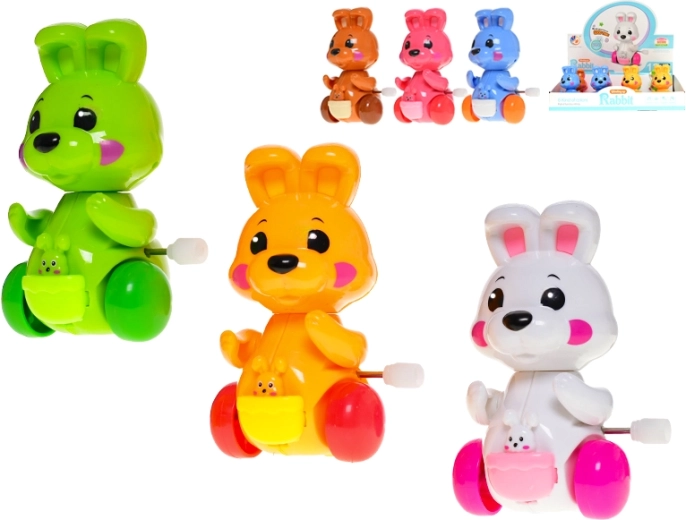 Cute Wind-up Bunny 9 cm – wind-up plastic toy for kids
