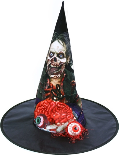 Halloweeni müts aju ja silmaga