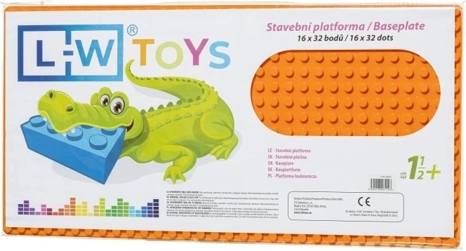 Oranž ehitusplaat JUNIOR 16x32 täpiga