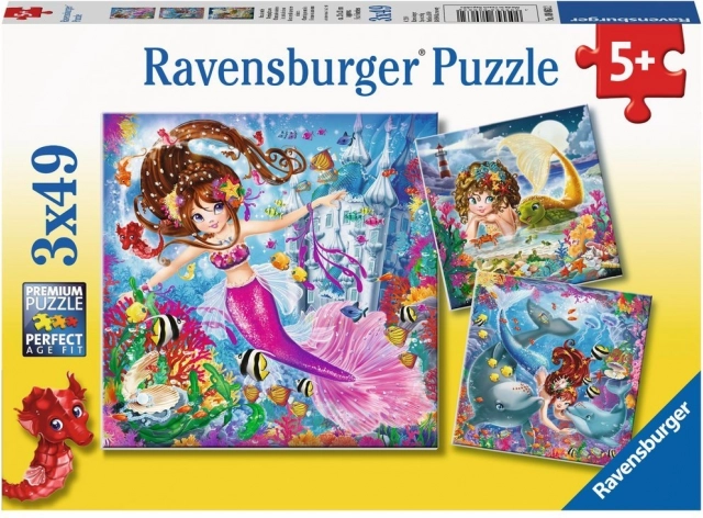 Ravensburger pusle Võluvad merineitsid 3×49 tükki
