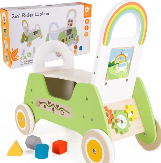 Puidust 2-ühes kõndimisabi MONTESSORI CLASSIC WORLD