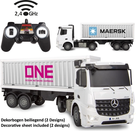 RC Mercedes-Benz Arocs container truck 1:26 with 2.4 GHz remote control