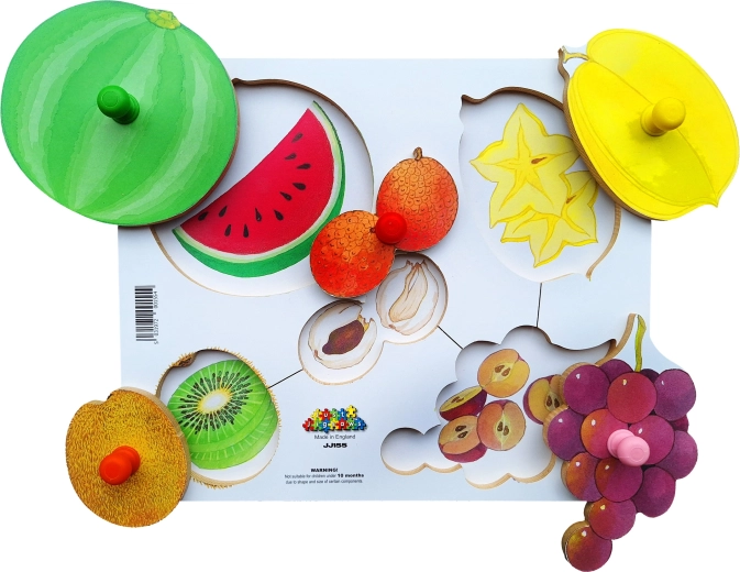 Wooden Board Puzzle 6 Pieces - Peeling and Cutting Crops