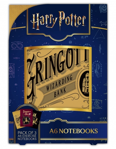 Harry Potteri jooneliste A6 märkmike komplekt Magical Locations