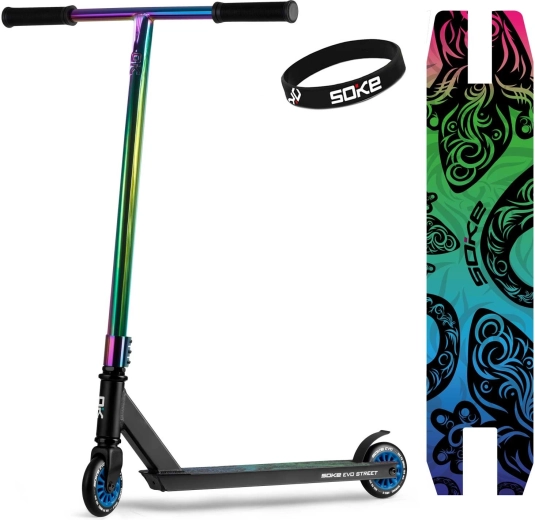 Soke EVO Street Black Rainbow Freestyle Scooter