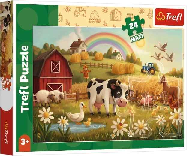Maxi pusle 24 tükki „Lehm talus“