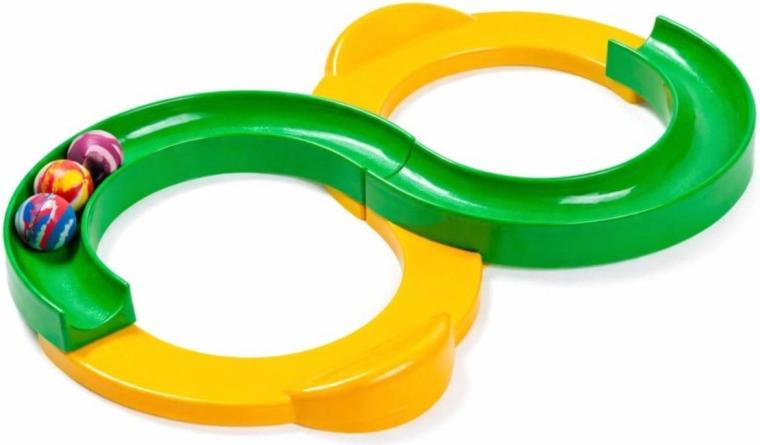 Merco Infinity Figure Eight – balance track with ball, green-yellow