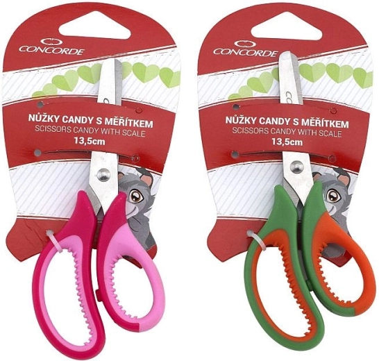 CONCORDE Candy Scissors 13.5 cm with Ruler