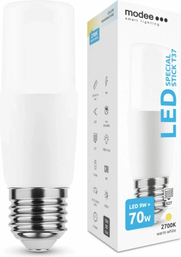 LED Bulb Modee Special Stick T37 E27 9 W Warm White 650 lm