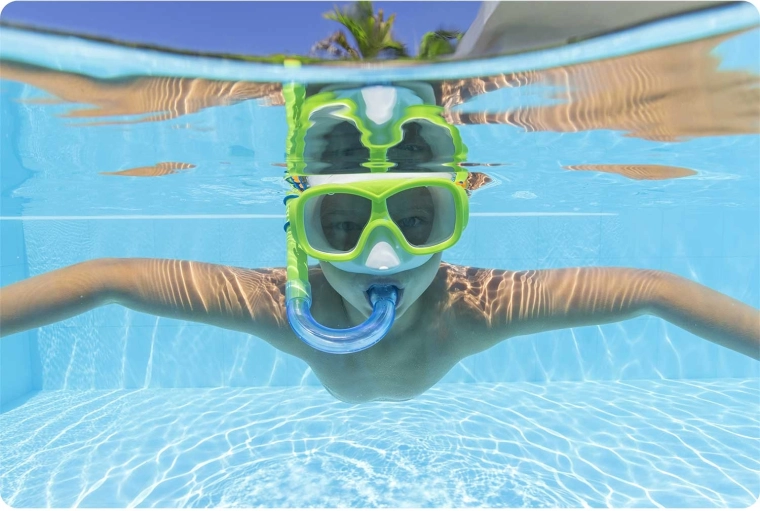 Mugav hingamine tagasilöögiklapiga snorkliga