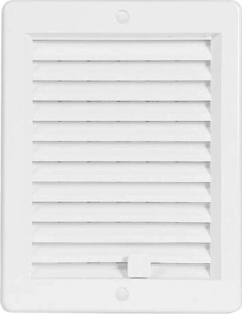 Ventilation grille with louver 150 × 200 mm, white