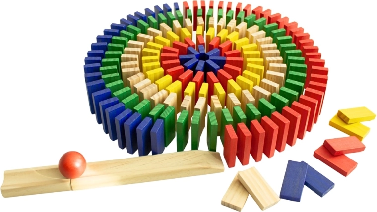 Värviline puidust doomino 400 tükki 2Kids Toys