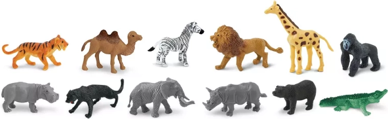 12 hand-painted animals in one tube
