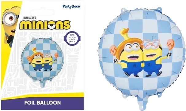Fooliumõhupall pastilli kujuline Minionki 35 × 35 cm, assortii – 1 tk