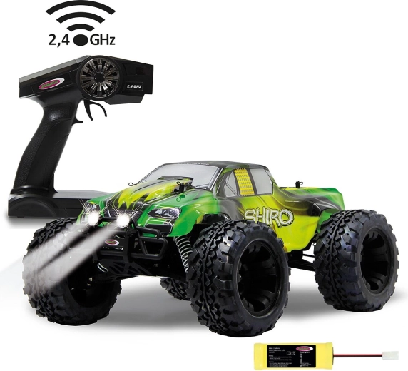 Jamara Shiro RC monsterauto 4WD 1:10 2,4 GHz LED-ide ja NiMH akuga