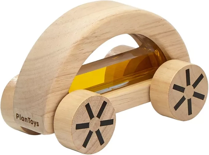 PlanToys puidust vesiauto kollane - 1 tk