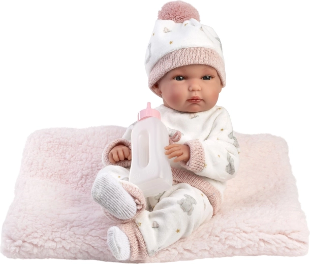 Poseable doll that can also sit