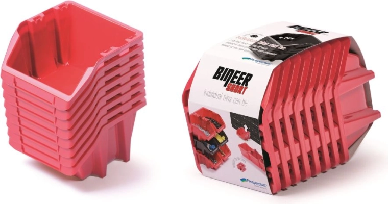 Hoiukastide komplekt 8 tk Bineer Short, 206 × 118 × 144 mm, punane