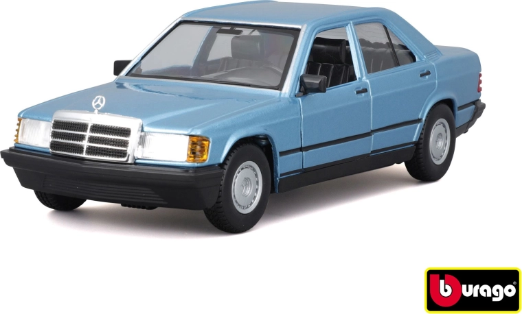 Metallmudel MERCEDES‑BENZ 190 E 1987 1:24 Diamond Blue, tootja BBURAGO