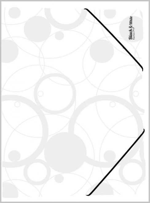 Elasticated Folder A4 Black and White – White