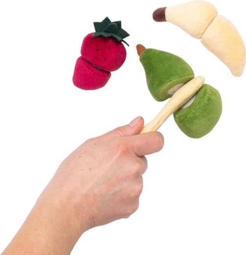 Split fruit and vegetables for more play options