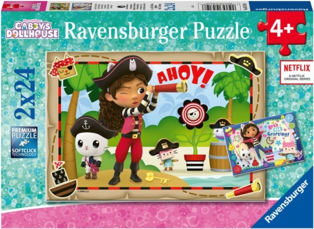 Pusle 2×24 GABIN KOČIČÍ DOMEK – RAVENSBURGER