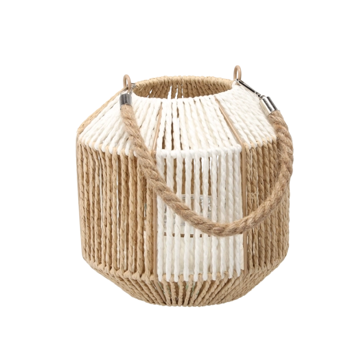 Laterna klaasist sisuga 20 cm – ruuduline muster