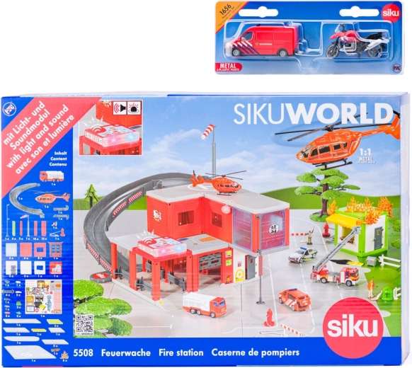 SIKU World Fire Station with Fire Truck