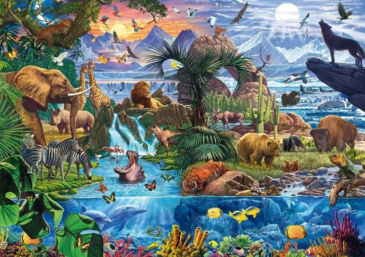 Schmidt Puzzle World of Animals Panorama 1500 Pieces
