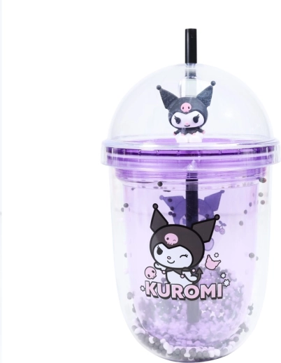 Kuromi boba tumbler kõrrega