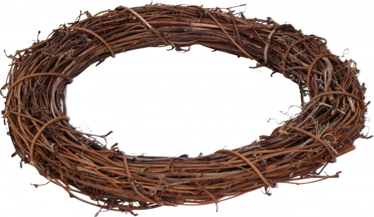 Decorative rattan wreath 25 cm