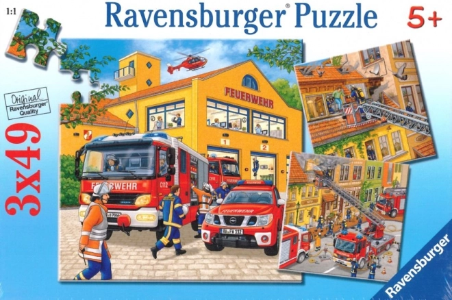 Pusle RAVENSBURGER Tuletõrjujad 3×49 tükki