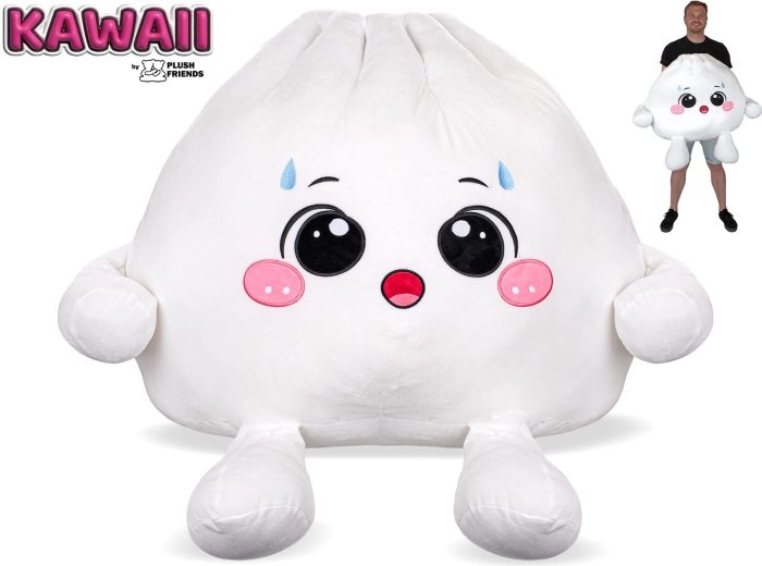 Plush Friends Kawaii üllatunud plüüs Bao pelmeenike 60 cm