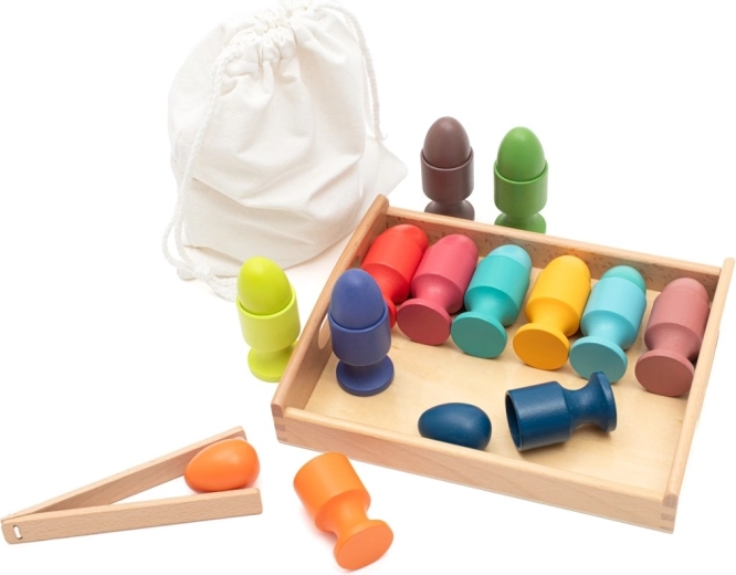 Wooden Montessori Egg Sorting Toy BABY MIX