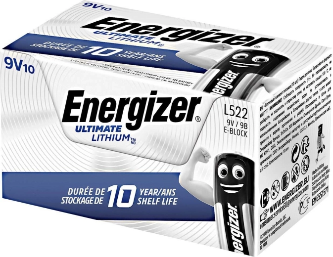 Liitiumaku 9V ENERGIZER Ultimate Lithium, pakend 10 tk