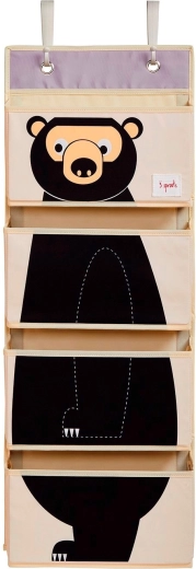3 Sprouts hanging wall and door organizer Bear black