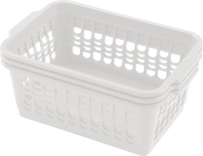 HEIDRUN Plastic Baskets 30 × 19.5 × 13 cm, set of 3, mixed colors