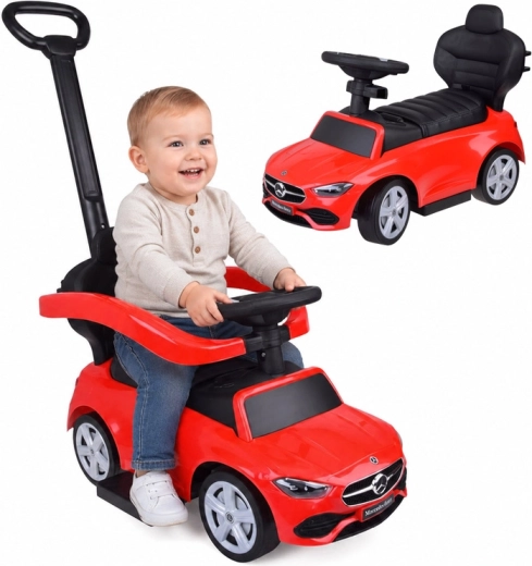 Mercedes laste sõiduk (tasakaaluratas) ja lükatav auto 2-in-1, punane