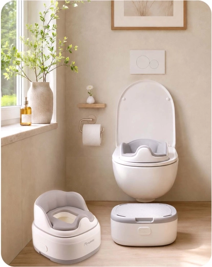3 in 1: potty, toilet seat reducer and step stool