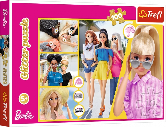 Puzzle 100 Pieces Glitter Glitter Barbie